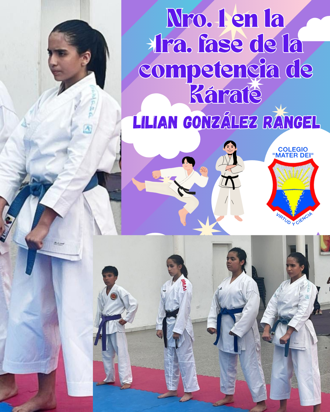 ¡Orgullo Estudiantil! Lilian González Rangel destaca en Karate